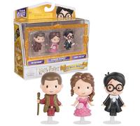Wizarding World, Harry Potter, Conjunto de Figuras del Año 4 de Micro Magical Moments con Harry, Hermione y Viktor Krum, Caja de exhibición, Juguetes para niños a Partir de 6 años