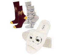 Wizarding World Harry Potter Zapatillas Casa Mujer Invierno Regalos Friends 37/38 Hedwig Zapatillas + Calcetines 35-40 2 Pares