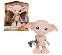 Wizarding World - Muñeco interactivo Dobby Elfo Harry Potter de 21,6 cm con calcetín y más de 30 sonidos y frases - Harry Potter Regalos - Juguetes Niños 6 años +