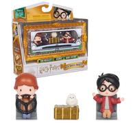 WIZARDING WORLD - PACK 3 FIGURAS HARRY POTTER WIZARDING WORLD MICRO MAGICAL MOMENTS: HARRY, RON Y HEDWIG + CAJA COCHE VOLADOR DEL AÑO 2 DE EXHIBICIÓN - 6068612 - Juguetes Niños 6 Años +