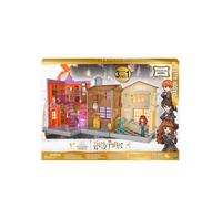 Wizarding World Harry Potter, set de juego 3 en 1 del Callejón Diagon Magical Minis con luces y sonidos, 2 figuras y 21 accesorios, juguetes para niños a partir de 6 años