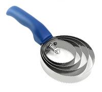 WizeFolk - Cepillo para picazón de caballo, peine para curry de caballo de metal, H4 anillas, peine de acero inoxidable apto para caballos, ovejas y vacas (azul)