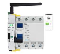 WizElek Interruptor Diferencial Wi-Fi Tuya 4P 63A 30mA Tipo A, Rearme Auto | Rearme automático - App Tuya Smart / Smart Life - Trifásico Tipo A & AC - 42 kW 6 kA - 5 módulos - EN 61008-1