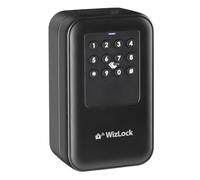 WizElek Tuya - Caja de llaves conectada (4 pilas AA) - Sensor abierto / cerrado integrado - Puerta de enlace Wi-Fi - Huella digital, código, insignias x5, Smartphone, llave de emergencia x2 - IP66