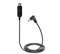 WizFluxMet Cable de alimentación para detector de radar Cobra compatible con Cobra RAD 480i 700i 450 380 350, enchufe de ángulo recto de 5 V a 12 V, USB A a 3,5 mm CC 1,5 m