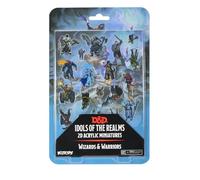 WizKids D&D Idols of The Realms: Wizards & Warriors - Juego en miniatura de mazmorras y dragones 2D