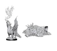 D&D Nolzurs Unpainted Miniatures: Wave 11: Gold Dragon Wyrmling & Small Treasure Pile