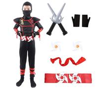 Wizland Niños Ninja Disfraz Outfit，Niños Ninjago Fancy Vestir para el Carnaval de Halloween 3-5 años