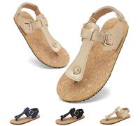 Wizshoe Barefoot Sandalias Mujer Chanclas de Verano Flip Flop Sandals Women Zapato Plano Sandalias de Playa Antideslizante Zero Drop Cómodos Casual Zapatos Oro 41EU