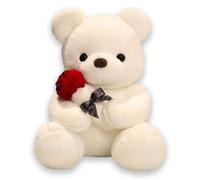 wiztex Oso Peluche - Adorable Osito Peluche para cumpleaños, Navidad y San Valentín | Osito de Peluche, Juguete de Regalo para niños (White Teddy Bear)