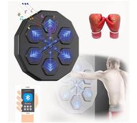 Wizvox MáQuina De Boxeo Musical con Luces Led Y MúSica Bluetooth One Punch Musical Boxing Machine,Ideal para Entrenamientos En Casa,AdultGloves