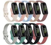 Wizvv 10 Pack de pulseras de silicona compatibles con Fitbit Inspire 3, pulseras de silicona deportivas, correa de repuesto compatible con Fitbit Inspire 3, Large