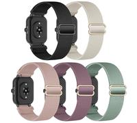 Wizvv 5 paquetes de 20 mm de nailon pulsera compatible con Amazfit Active 2/GTS 4/GTS 3/GTS 2/GTS 4 Mini/GTS 2 Mini/Bip U Pro/Bip 3 Pro/Bip Lite, Loop Correa de repuesto para Galaxy Watch 6/5/4 40 mm