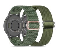 Wizvv Correa trenzada de nailon de 18 mm y elástica, compatible con Garmin Venu 3S/Venu 2S/Vivomove 3S/Vivoactive 4S, correa de nailon elástica para Forerunner 255S/265S para hombre y mujer
