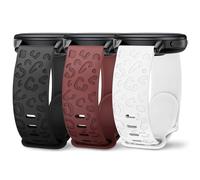 Wizvv Pulsera de 20 mm con grabado de leopardo, compatible con Garmin Venu, Vivoactive, Forerunner, para varios modelos, 22mm für Vivoactive 4/2/3 Forerunner 965/955/945