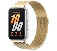 Wizvv Pulsera para Samsung Galaxy Fit 3, acero inoxidable malla metal correa de reloj compatible con Samsung Galaxy Fit 3 SM-R390 para hombre y mujer