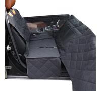 WJDMB Asiento Perro Coche para Ford Mondeo 2007-2012, Impermeable Resistente Funda Perros Coche Cubierta Asiento con Ventana Malla Fácil Limpia,B Black