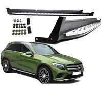 WJDMW 2 Piezas Faldones Laterales para Mercedes GLC X253 + Coupe C253 2015-2019, Faldones Laterales Coche Pedales Antiarañazos Estribos Extensión Falda Lateral de Pasos