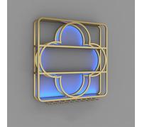 WJDREPKHY Botellero de Pared Moderno de Metal con Forma de Flor | Estante para licores de Pared | Barra de Hierro para licores | Ideal para Sala de Estar, Bar, Cocina y Restaurante | Color Dorado