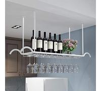 WJDREPKHY Botellero de Pared para Techo, Estilo Simple, de Hierro, para Colgar Copas de Vino, Ideal para Bares, restaurantes y cocinas.