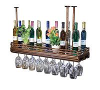 WJDREPKHY Botelleros de Techo | Botellero Colgante para Copas de Vino | Portavasos para Vino Tinto | Portacopas | Botellero | Portavasos | Portacopas | Estante para decoración de Estilo Vintage