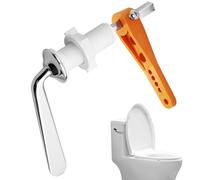 Wjelet 1 manija de descarga de inodoro, repuesto de manija de descarga de inodoro, palanca de cisterna de metal cromado con brazo ajustable, duradera
