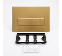 Wjelet 1 placa de pulsador dorada para inodoro Sigma para cisternas ocultas, compatible con fregaderos colgantes de pared Sigma, fácil montaje (modo sencillo)