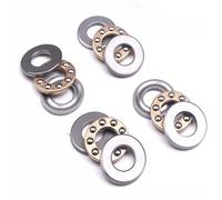 Wjelet 4 unidades de rodamientos axiales F8-22M miniatura de empuje, 8 mm x 22 mm x 7 mm de grosor, acero cromado con arandelas para ingeniería mecánica, sistemas transportadores, aplicaciones