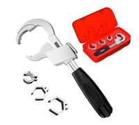 Wjelet Llave universal ajustable de doble extremo, juego de llaves de grifo multifuncionales, llave ajustable con doble cabeza para válvulas, grifos, tuberías, cabezales de ducha