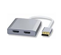 WJESOG Displayport a doble HDMI MST DP a 2 HDMI Splitter Multi Stream Transport Hub, para Windows y Mac
