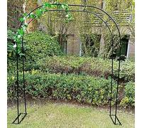WJFTODAY Arco de cenador de jardín con Estructura de Acero, Arco de Metal Resistente a laenrejada Independiente de 1,2 m, 1,4 m, 1,8 m, 2,4 m, 3 m, 3,5 m de Ancho, Arco de jardín, Blanco, W1.8M*H2.2M