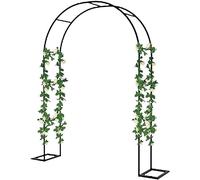 WJFTODAY Arco de cenador de jardín con Estructura de Acero, Arco de Metal Resistente a laenrejada Independiente de 1,2 m, 1,4 m, 1,8 m, 2,4 m, 3 m, 3,5 m de Ancho, Arco de jardín, Blanco, W1.8M*H2.2M