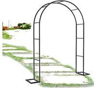WJFTODAY Arco de cenador de jardín con Marco de Acero, Arco de Metal Resistente a la Inte enrejada Independiente de 1,2 m, 1,4 m, 1,8 m, 2,4 m, 3 m, 3,5 m de Ancho, Arco de jardín, Verde, W1.8M*H2.2M