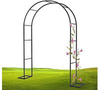 WJFTODAY Arco de cenador de jardín con Marco de Acero, Arco de Metal Resistente a la Inte enrejada Independiente de 1,2 m, 1,4 m, 1,8 m, 2,4 m, 3 m, 3,5 m de Ancho, Arco de jardín, Negro, W1.2M*H2.2M