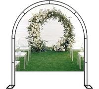 WJFTODAY Arco de cenador de jardín con Marco de Acero, Arco de Metal Resistente a la intela enrejada Independiente de 1,2 m, 1,4 m, 1,8 m, 2,4 m, 3 m, 3,5 m de Ancho, Arco de jardín, Verde, W3M*H2.2M