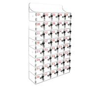 WJFTODAY Armario de acrílico Transparente para Guardar teléfonos móviles, taquilla de seglla de Seguridad para Oficina con cerraduras y Llaves, 53 x 18 x 94 cm, Ideal para Usar en aulas y con Estilo.