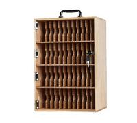 WJFTODAY Armario de Madera para Guardar celulares con cerraduras Independientes, montado cerraduras Independientes, montado en la Pared, para Oficina, Aula, Gimnasio, con Llave (29,5 x 21 x 42,9 cm)