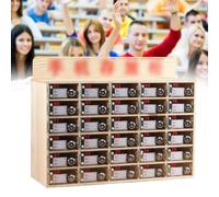 WJFTODAY Armario Organizador de Pared Seguro para teléfono móvil con Llaves para aulas y Seguro para teléfono móvil con Llaves para aulas y Salas de conferencias. Armario Transparente con 30 Ranuras.