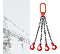 WJFTODAY Cadenas de elevación, Eslinga de Cadena Ajustable de 4 ramales - Cadena de eleva/10/13 pies con Ganchos de Agarre para polipastos y grúas - Eslingas de 4 vías, Cadenas de elevación duraderas