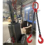 WJFTODAY Cadenas de elevación, polipasto de Cadena para Motor de 5 toneladas - Cadenas de0 con Ganchos de Eslinga para manipulación de mercancías Pesadas - Cadena de Peso Duradera de 0,5 m (1,6 pies)