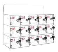 WJFTODAY Caja Fuerte Transparente para Guardar teléfonos móviles con casilleros numeradosles con casilleros numerados, Ideal para escuelas, fábricas y Salas de exámenes. Una solución de Seguridad 15.