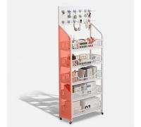 WJFTODAY Estante de exhibición de bocadillos de 5 Capas, Estante de Almacenamiento para f Cocina, Carrito de Almacenamiento de Alambre (Color: Blanco de 5 Niveles, tamaño: 60 x 27 x 165 cm (23,6 x 10