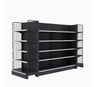 WJFTODAY Estante de exhibición minorista de 5 Niveles, Estante metálico para bocadillos yrganizador de estantes de Almacenamiento con Marco de Metal Resistente, fácil de ensamblar (267 x 73 x 135 cm)