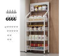 WJFTODAY Estante de exhibición para Tiendas minoristas, Estante de exhibición para dulcesmercados con Ruedas, Ganchos y Alfombrillas, Carrito de Almacenamiento (Negro, 60 x 27 x 140 cm/23,6 Pulgadas)