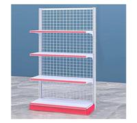 WJFTODAY Estante metálico de 4 Niveles para supermercado, Expositor de Aperitivos de cocicado, Expositor de Aperitivos de Cocina, Organizador de Aperitivos con Placa de Capas Ajustable y Desmontable.