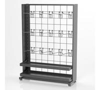 WJFTODAY Estante para refrigerios, Estante de exhibición minorista de supermercado Negro,de Alto, Estante de Almacenamiento de Acero para Farmacia Comercial, Ahorro de Espacio y fácil de Instalar (Co