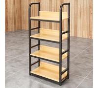 WJFTODAY Estantería de exhibición para Tiendas, Expositor de Snacks, estantería de cuatrotería de Cuatro Niveles, Ideal para supermercados, farmacias y garajes - Estantería Vertical de Almacenamiento