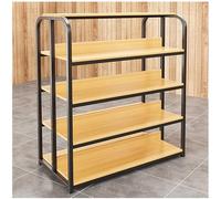 WJFTODAY Estantería de exhibición para Tiendas, Expositor de Snacks, estantería de cuatrotería de Cuatro Niveles, Ideal para supermercados, farmacias y garajes - Estantería Vertical de Almacenamiento