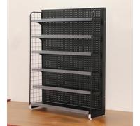 WJFTODAY Estantería de exhibición Robusta para supermercados, Estante de Acero para dulcee pie para Alimentos, Estante Comercial para comercios, dispensador de Bebidas y Aperitivos, 100 × 30 × 130 cm