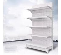 WJFTODAY Estantería de Pared con góndola de 5 estantes para Tiendas minoristas: estantes de conveniencia, para Tiendas de conveniencia, comestibles, Suministros de Oficina o licorerías (120 x 43 x 1)